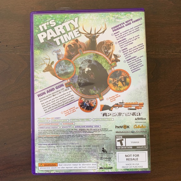 XBOX 360 KINECT - CABELA'S BIG GAME HUNTER - Picture 2 of 3